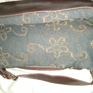 Leather strap bag.canves.